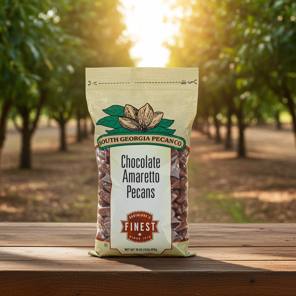 Chocolate Amaretto Pecans - Bag